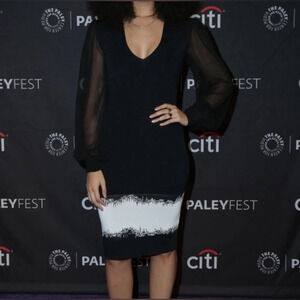 Sachin + babi Mosaic V-Neck Silk-Sleeve Cocktail dress size XS